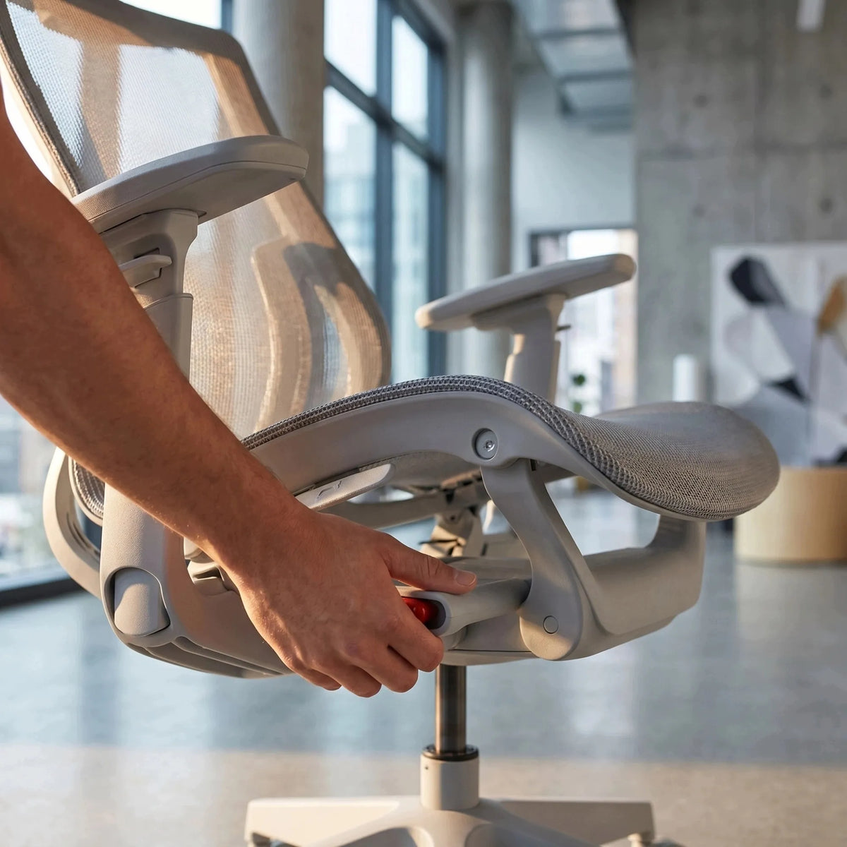 Ergonomiška sukamoji kėdė Spacetronik Cloud su galvos atrama, pilka, 135kg