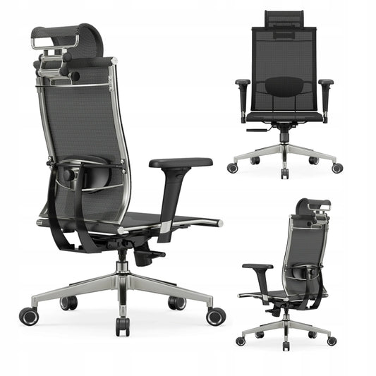 Ergonomiškas besisukantis biuro kėdės fotelis Angel iO su reguliuojamais porankiais