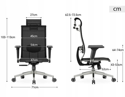 Ergonomiškas besisukantis biuro kėdės fotelis Angel iO su reguliuojamais porankiais