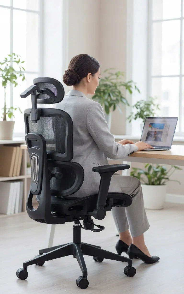 Ergonomiškas biuro kėdė GIOSEDIO PXV004 su reguliuojamais porankiais, BHP