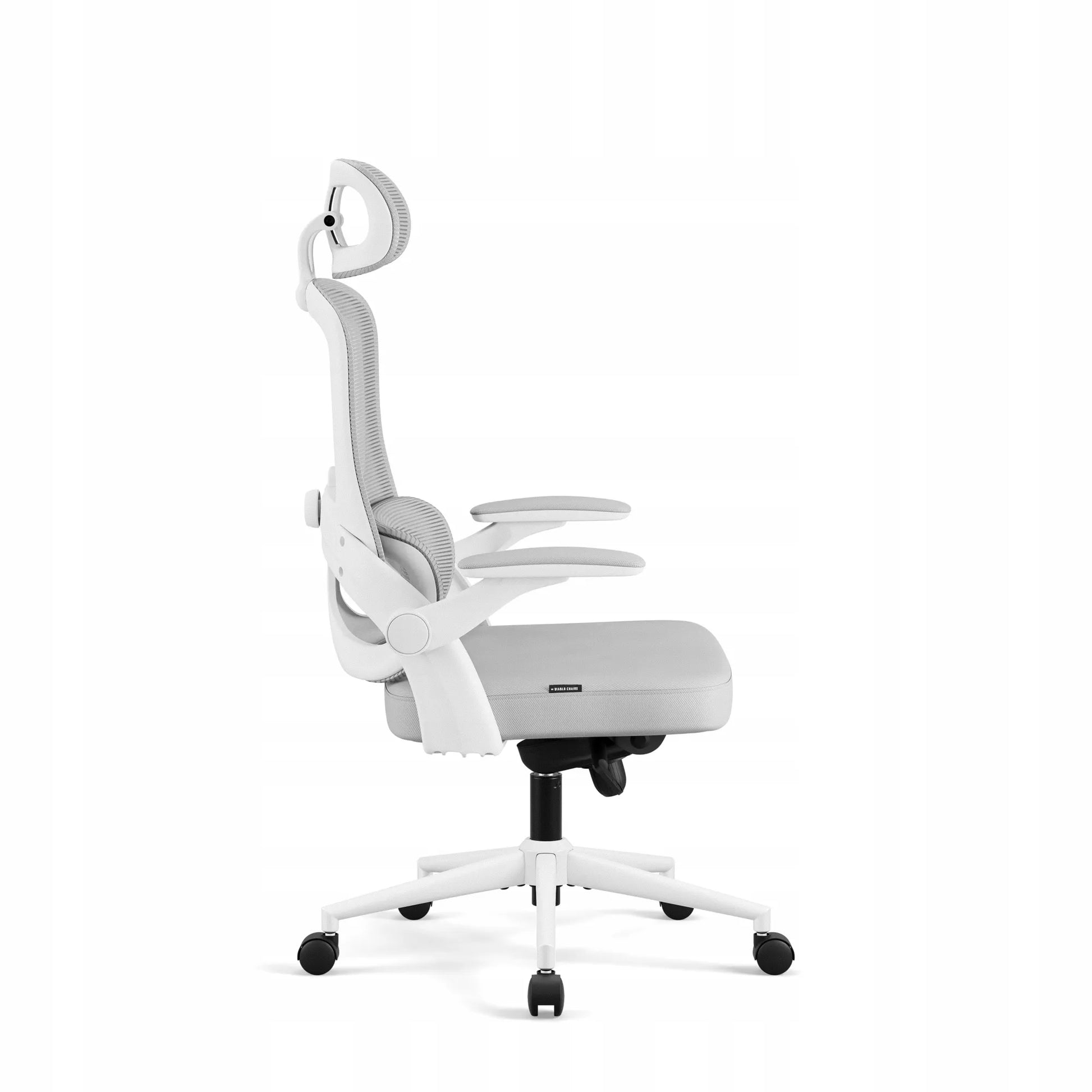 Ergonomiškas biuro kėdė sukama patogi DIABLO V-Light baltai-pilka