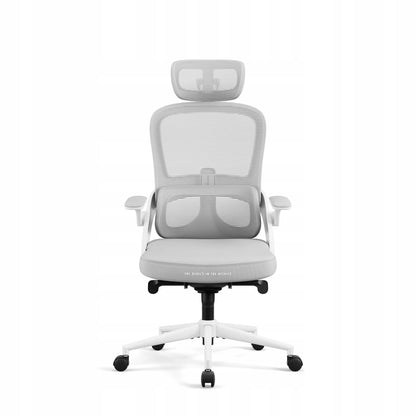 Ergonomiškas biuro kėdė sukama patogi DIABLO V-Light baltai-pilka