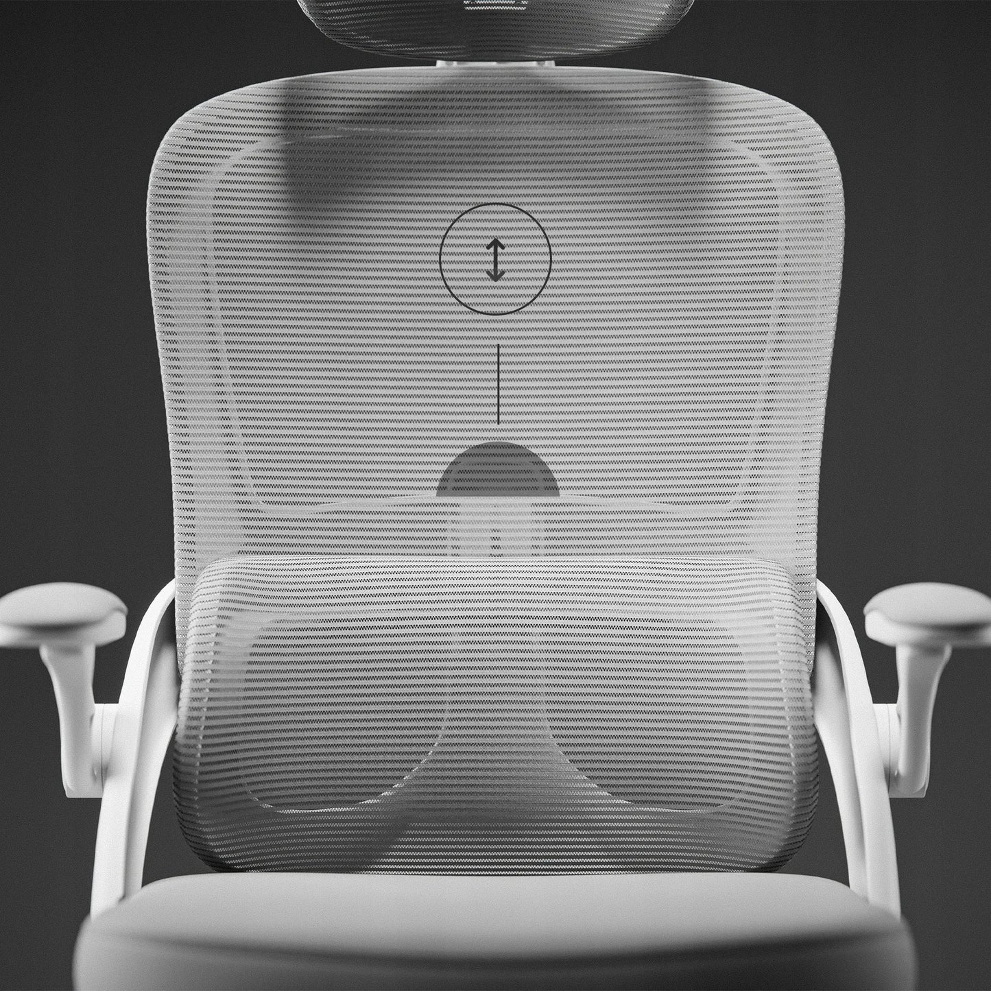 Ergonomiškas biuro kėdė sukama patogi DIABLO V-Light baltai-pilka