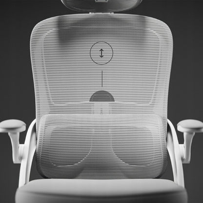 Ergonomiškas biuro kėdė sukama patogi DIABLO V-Light baltai-pilka
