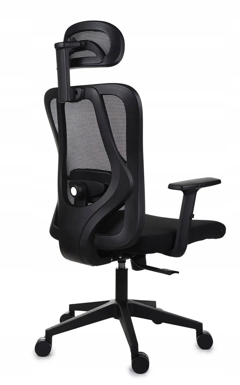 Ergonomiškas patogus biuro kėdė FXB004 su reguliuojamais porankiais ir galvos atrama