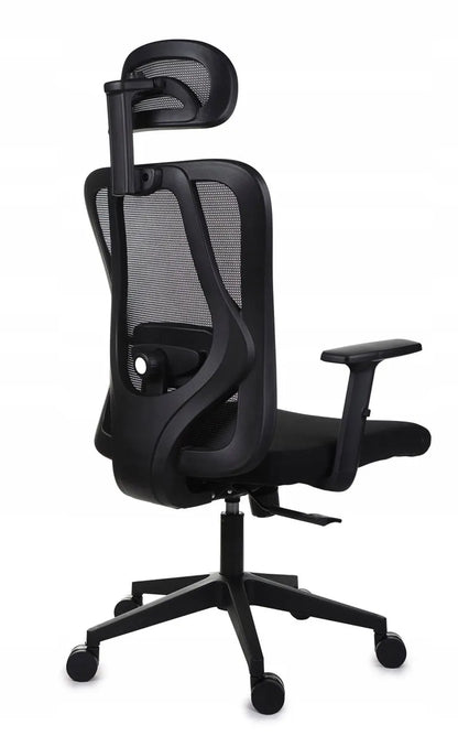 Ergonomiškas patogus biuro kėdė FXB004 su reguliuojamais porankiais ir galvos atrama
