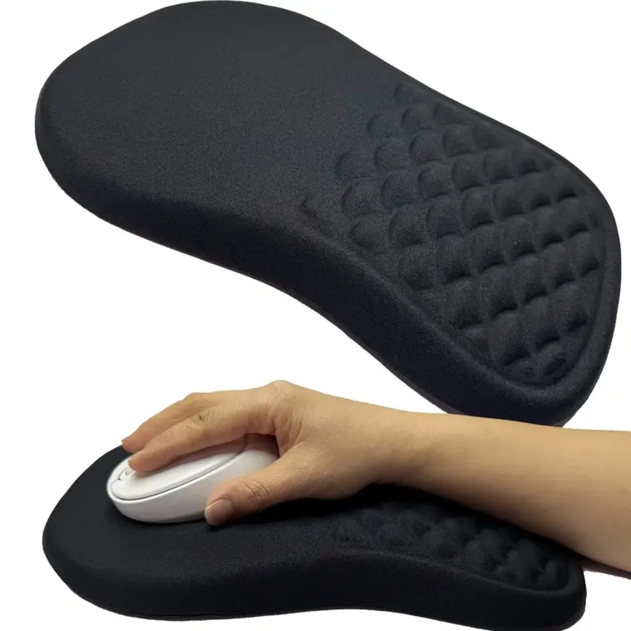 Ergonomiškas pelės kilimėlis su riešo atrama ir neslystančiu pagrindu