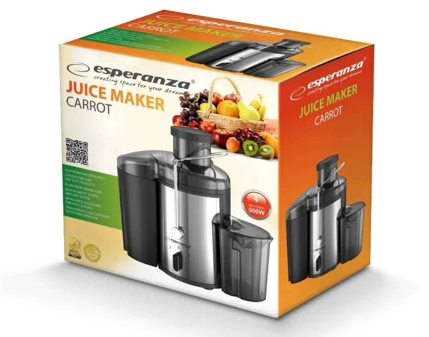 Esperanza CARROT EKJ002 500 W sulčiaspaudė, juoda ir sidabrinė