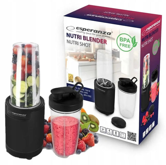 Esperanza NUTRI SHOT 6W1 700 W juodas kokteilinis trintuvas