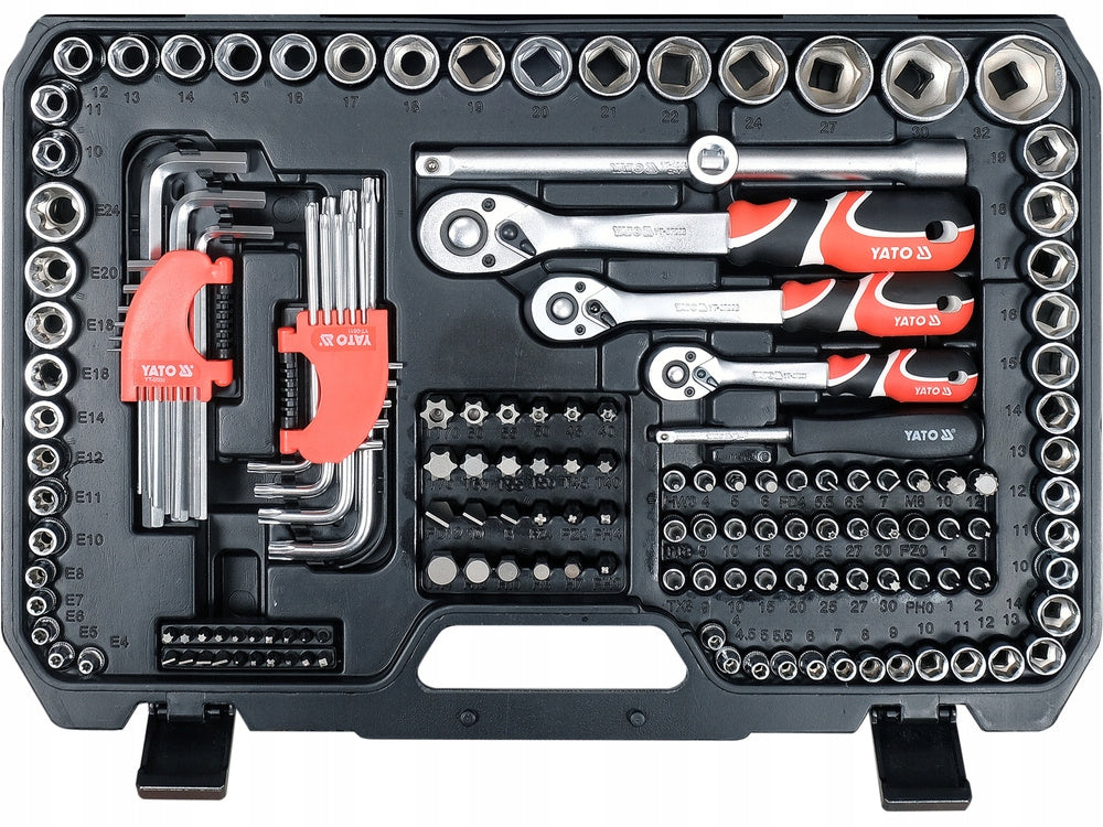YATO KODĖLIŲ RINKINYS KNAIBLIŲ DĖŽUTĖ 1/4", 3/8