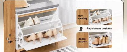„SoBuy“ suolelis su batų dėžute, sėdyne ir 1 atverčiama durele prieškambariui FSR191-WN
