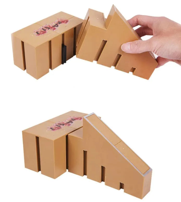 FB-04 fingerboard rinkinys su skateparku ir 4 mini riedlentėmis