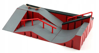FB-09-B fingerboard rinkinys vaikams: didelis skateparkas, mini riedlentė ir BMX dviratis