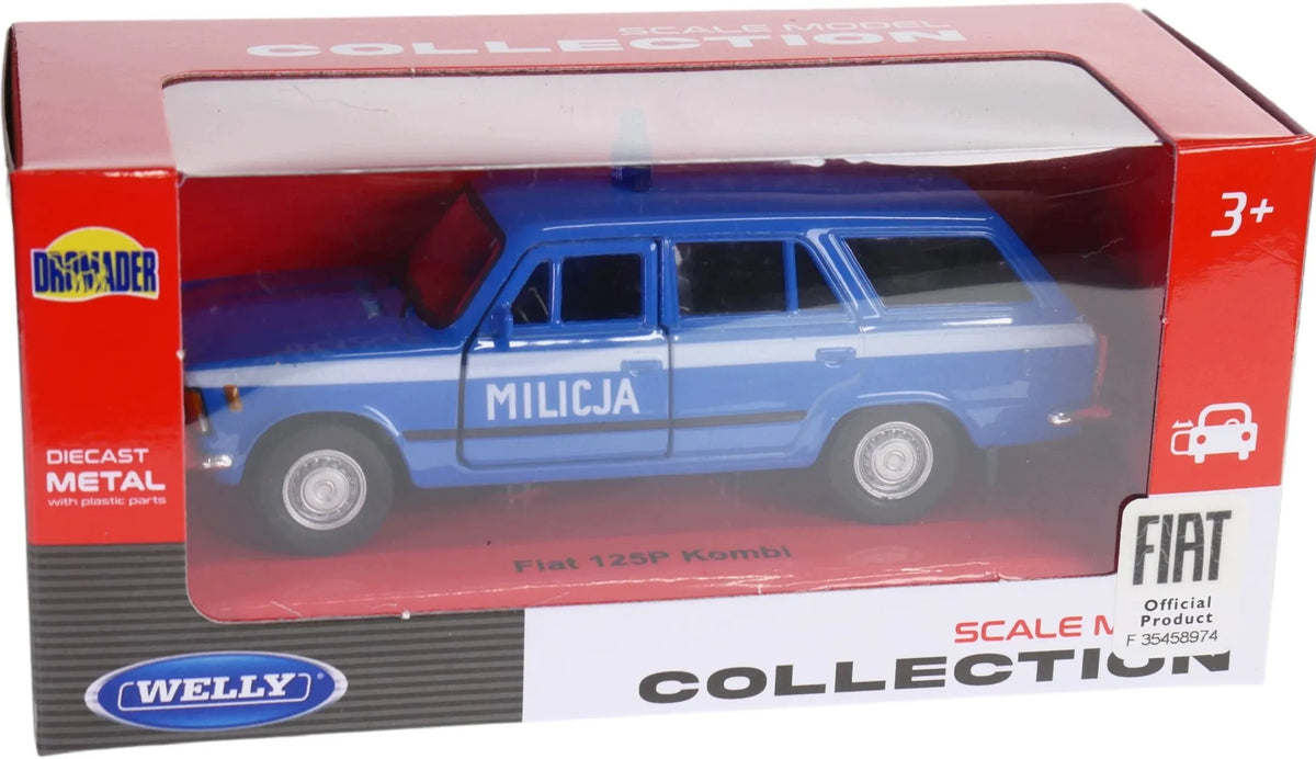 „Fiat 125p FSO“ milicijos universalas 1:34, Welly MILICJA MO