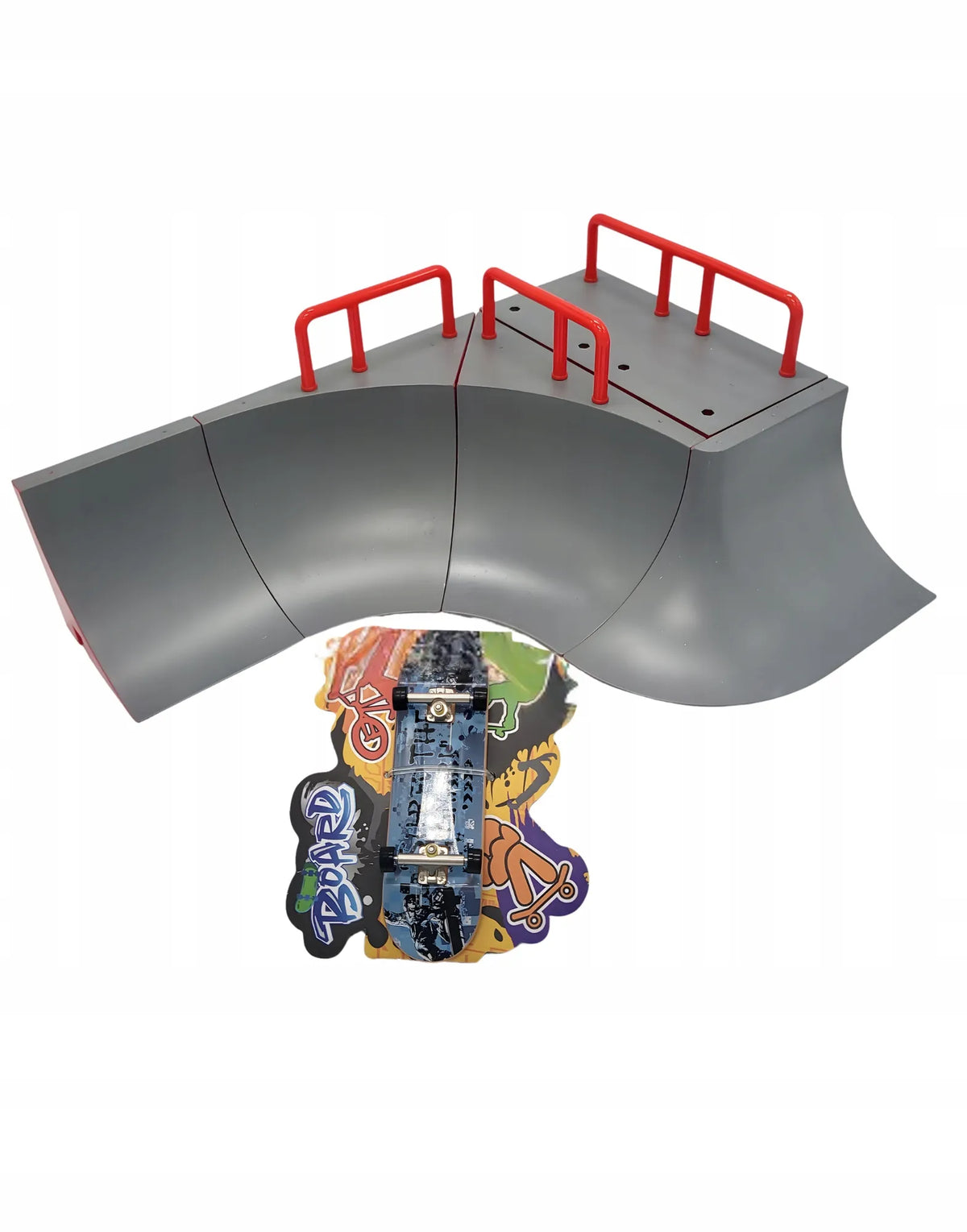 „Fingerboard“ rinkinys su „bowl“ rampa ir mini riedlente