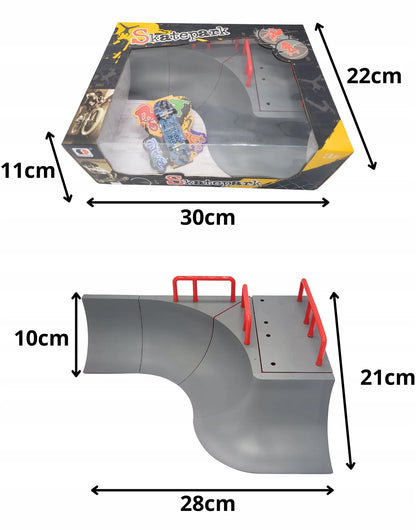 „Fingerboard“ rinkinys su „bowl“ rampa ir mini riedlente