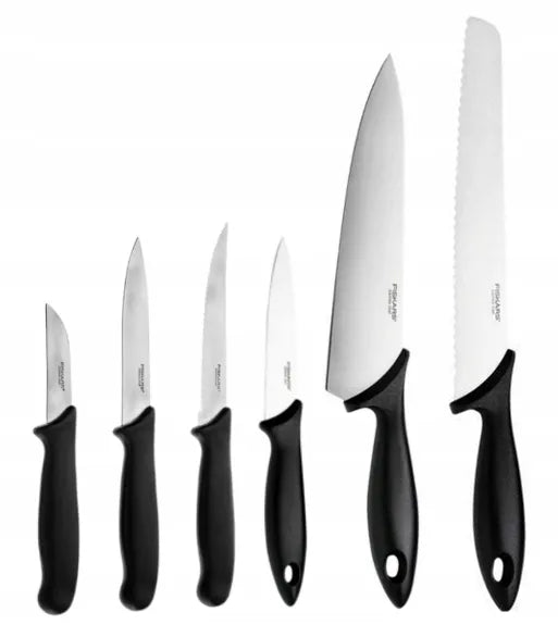 FISKARS ESSENTIAL virtuvinių peilių rinkinys, 6 vnt.