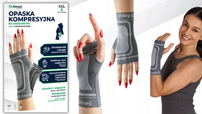 FIT4MED elastinis kompresinis riešo įtvaras, S/M, 2 vnt.