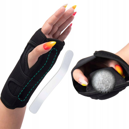 „Fit4Med“ stabilizuojantis riešo įtvaras su nykščio anga, reguliuojamais tvirtais „Velcro“ dirželiais