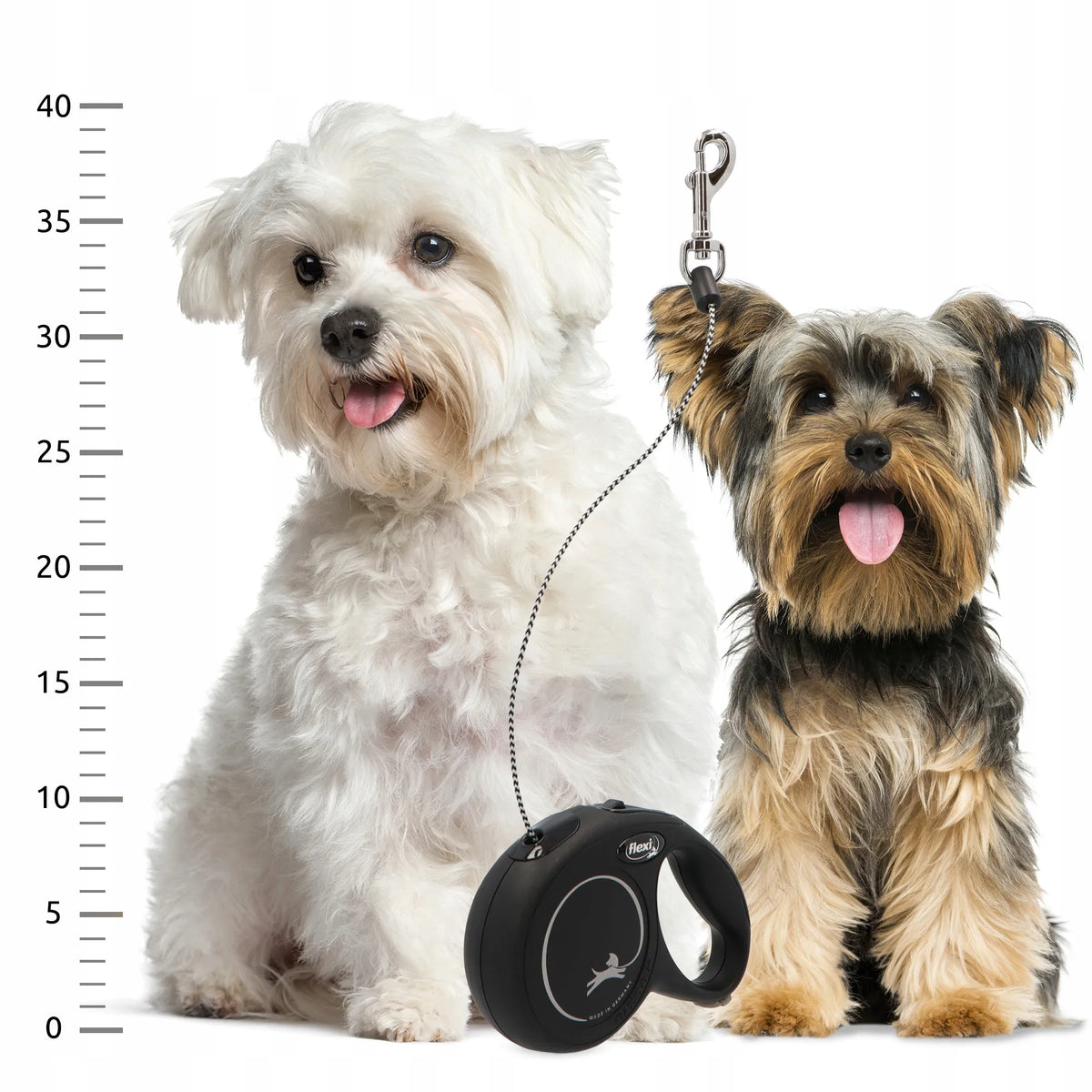 „Flexi New Classic“ automatinis pavadėlis šunims, 3 m, XS, juodas, su užraktu, iki 8 kg