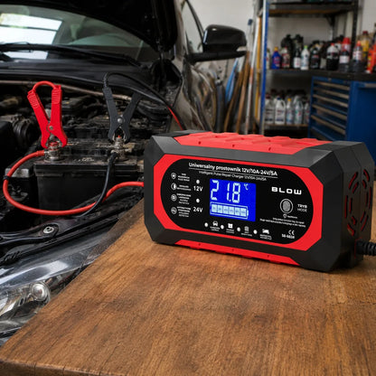 GAALINGAS AUTOMATINIS AUTOMOBILINIS AKUMULIATORIŲ ĮKROVIKLIS 10A 12V 24V SU REMONTO FUNKCIJA