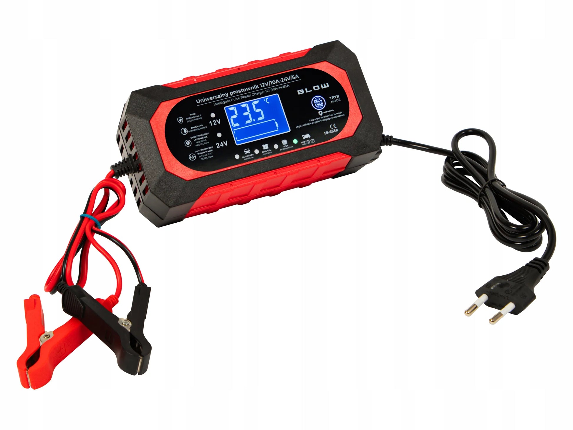 GAALINGAS AUTOMATINIS AUTOMOBILINIS AKUMULIATORIŲ ĮKROVIKLIS 10A 12V 24V SU REMONTO FUNKCIJA