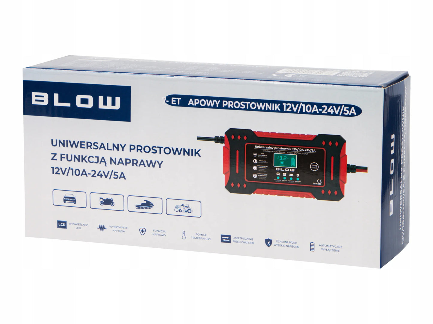 GAALINGAS AUTOMATINIS AUTOMOBILINIS AKUMULIATORIŲ ĮKROVIKLIS 10A 12V 24V SU REMONTO FUNKCIJA