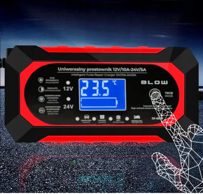GAALINGAS AUTOMATINIS AUTOMOBILINIS AKUMULIATORIŲ ĮKROVIKLIS 10A 12V 24V SU REMONTO FUNKCIJA