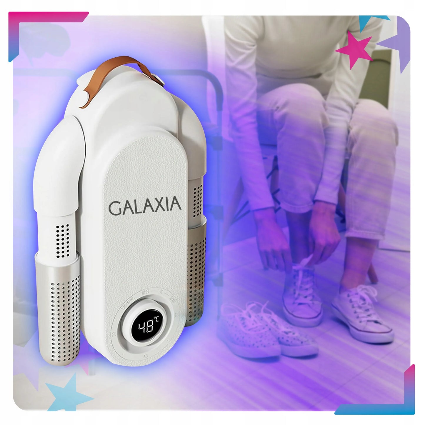 GALAXIA elektrinis batų, drabužių ir kepurių džiovintuvas su UV sterilizacija ir laikmačiu