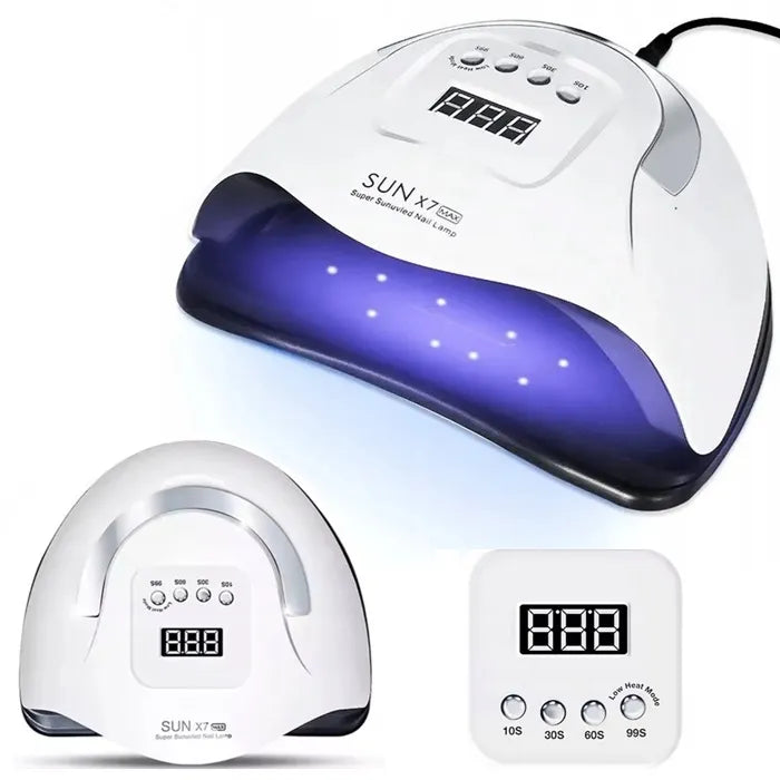 Galinga nagų lempa manikiūrui ir pedikiūrui UV/LED x7 Max 220W