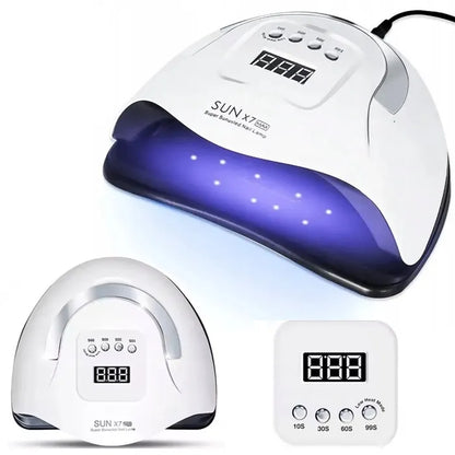 Galinga nagų lempa manikiūrui ir pedikiūrui UV/LED x7 Max 220W