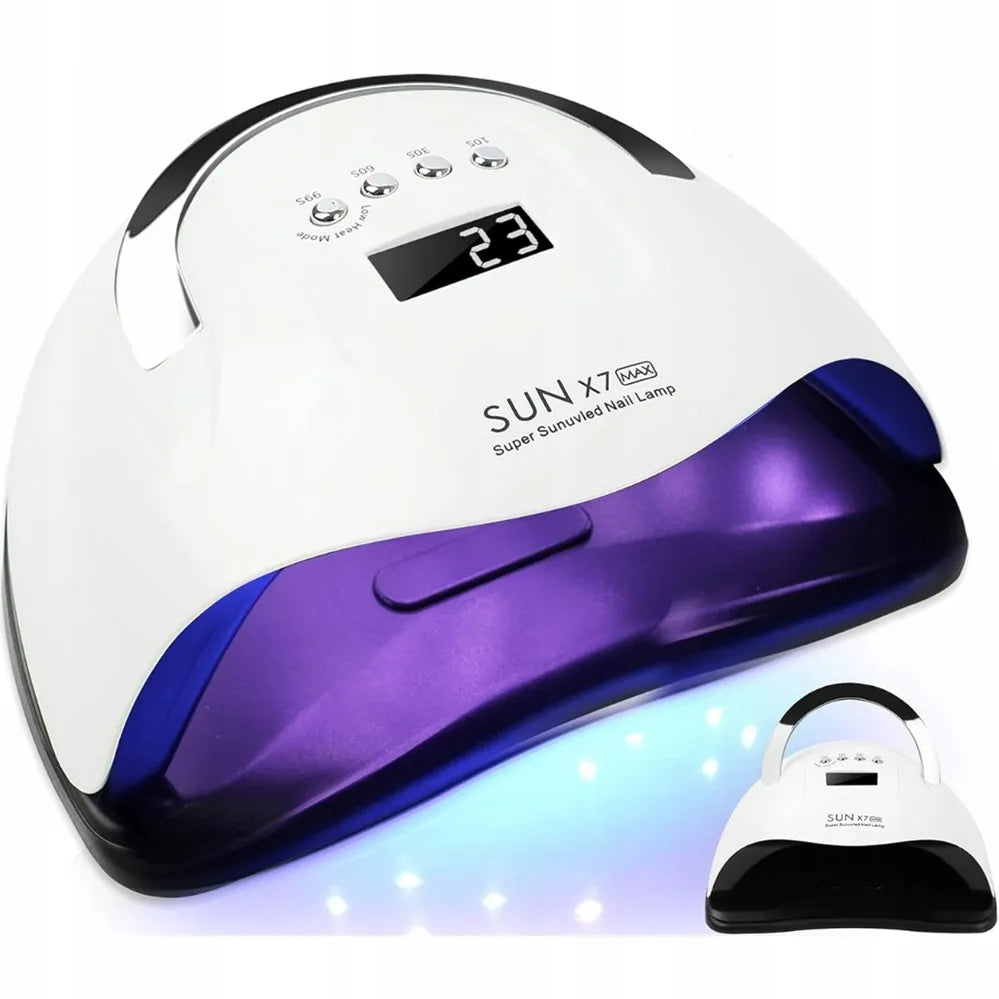 Galinga nagų lempa manikiūrui ir pedikiūrui UV/LED x7 Max 220W