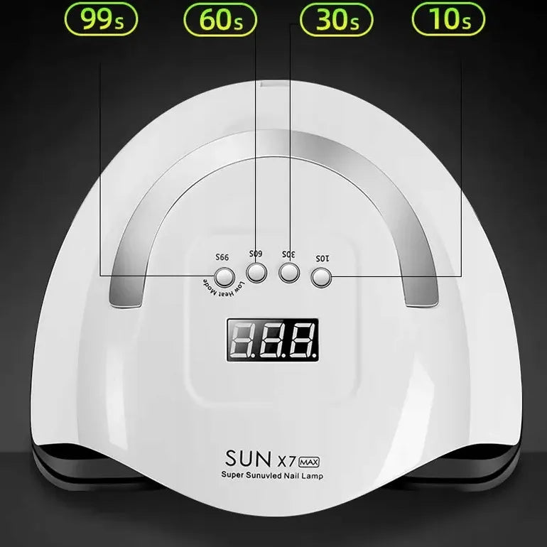 Galinga nagų lempa manikiūrui ir pedikiūrui UV/LED x7 Max 220W