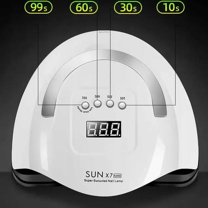 Galinga nagų lempa manikiūrui ir pedikiūrui UV/LED x7 Max 220W