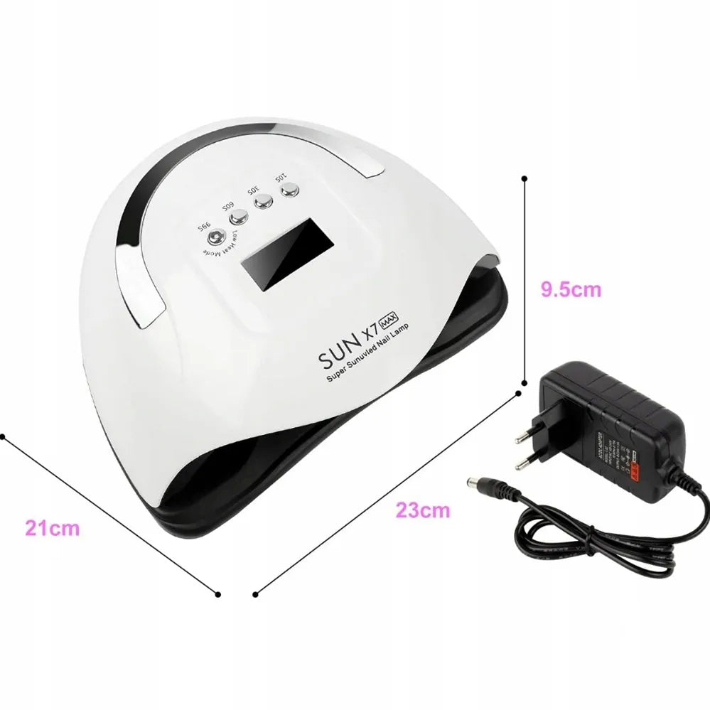 Galinga nagų lempa manikiūrui ir pedikiūrui UV/LED x7 Max 220W