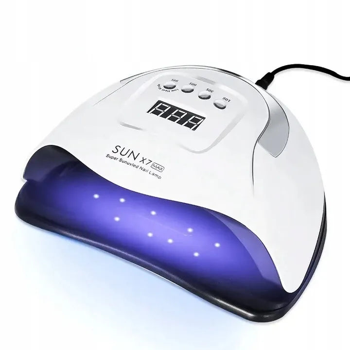 Galinga nagų lempa manikiūrui ir pedikiūrui UV/LED x7 Max 220W