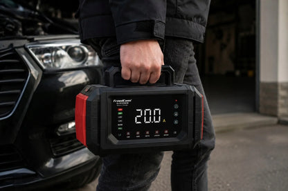 GALINGAS 20A 12V 24V ĮKROVIKLIS MIKROAUTOBUSAMS IR AUTOMOBILIŲ AKUMULIATORIAMS