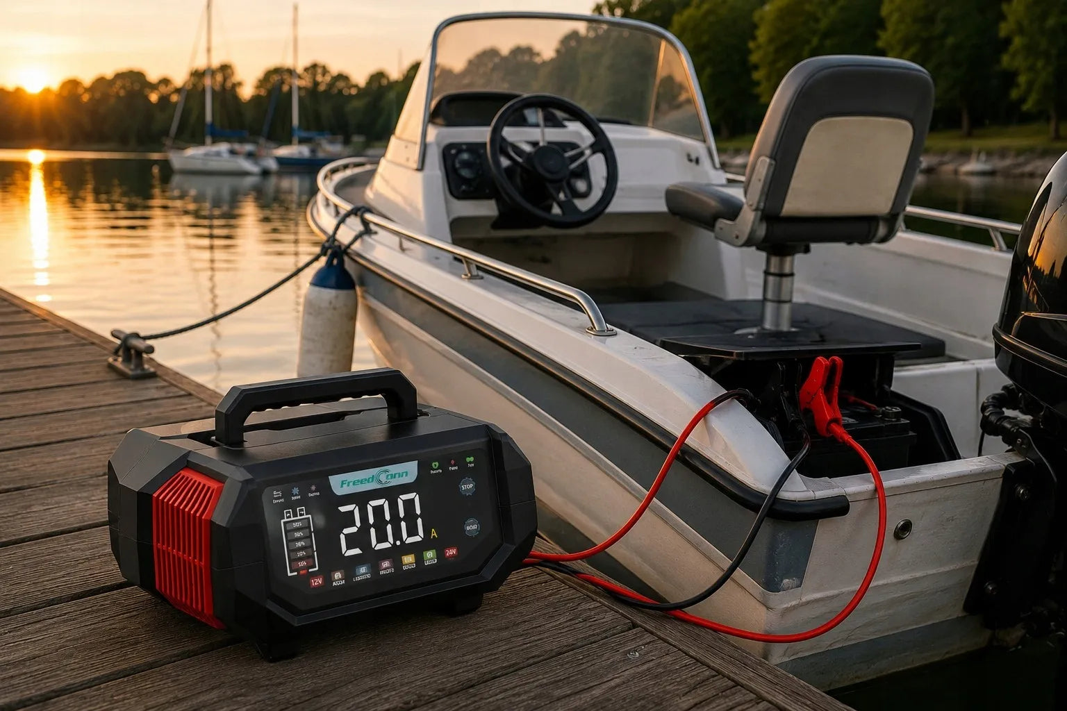 GALINGAS 20A 12V 24V ĮKROVIKLIS MIKROAUTOBUSAMS IR AUTOMOBILIŲ AKUMULIATORIAMS