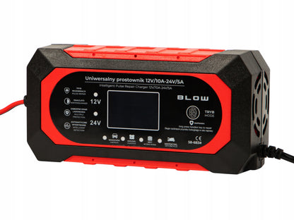 Galingas automatinis akumuliatorių įkroviklis su remonto funkcija 12V 24V 10A
