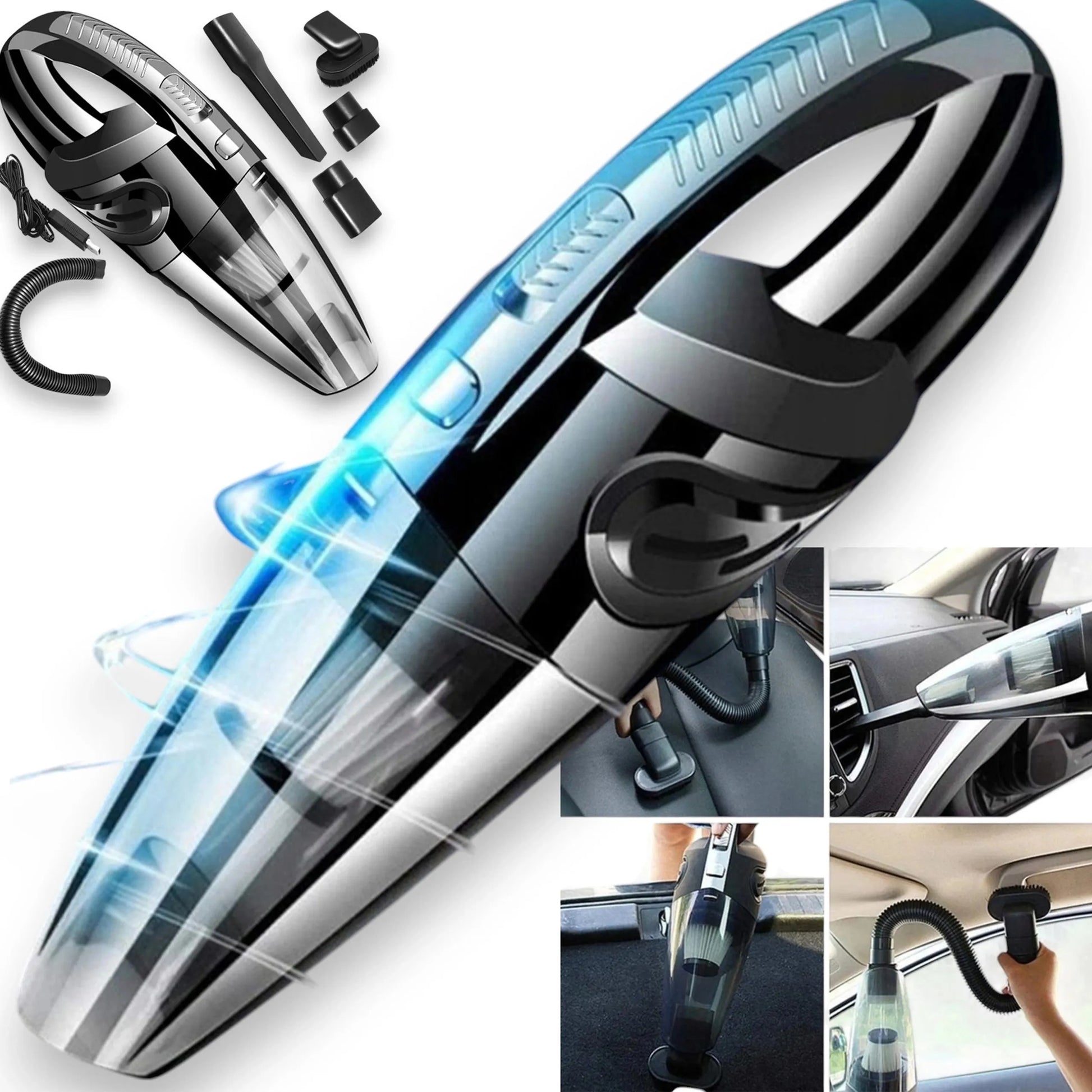 Galingas belaidis automobilinis dulkių siurblys Xtrobb 22149 su HEPA filtru