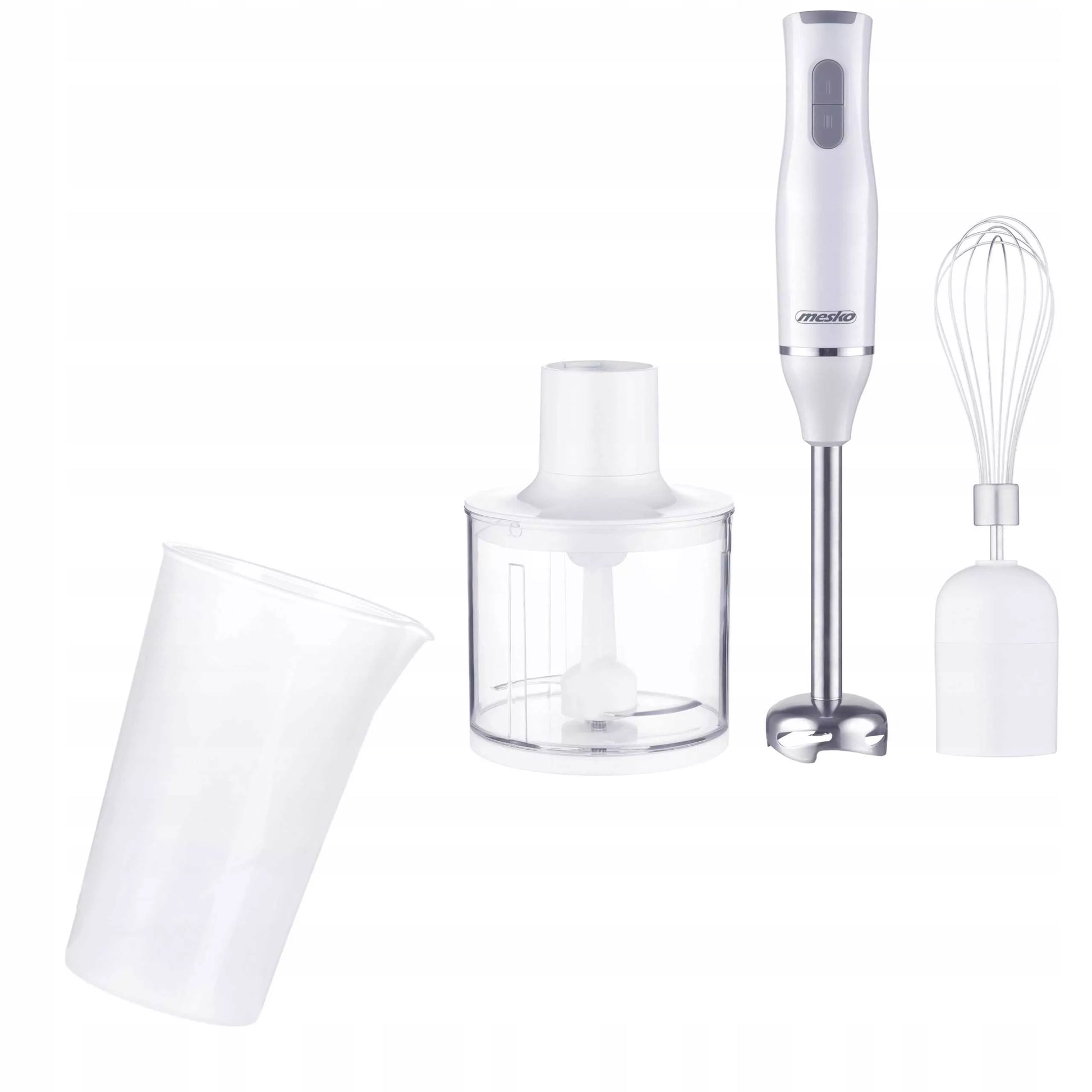 Galingas daugiafunkcis rankinis trintuvas Mesko su plieniniais ašmenimis, plaktuvu ir smulkintuvu