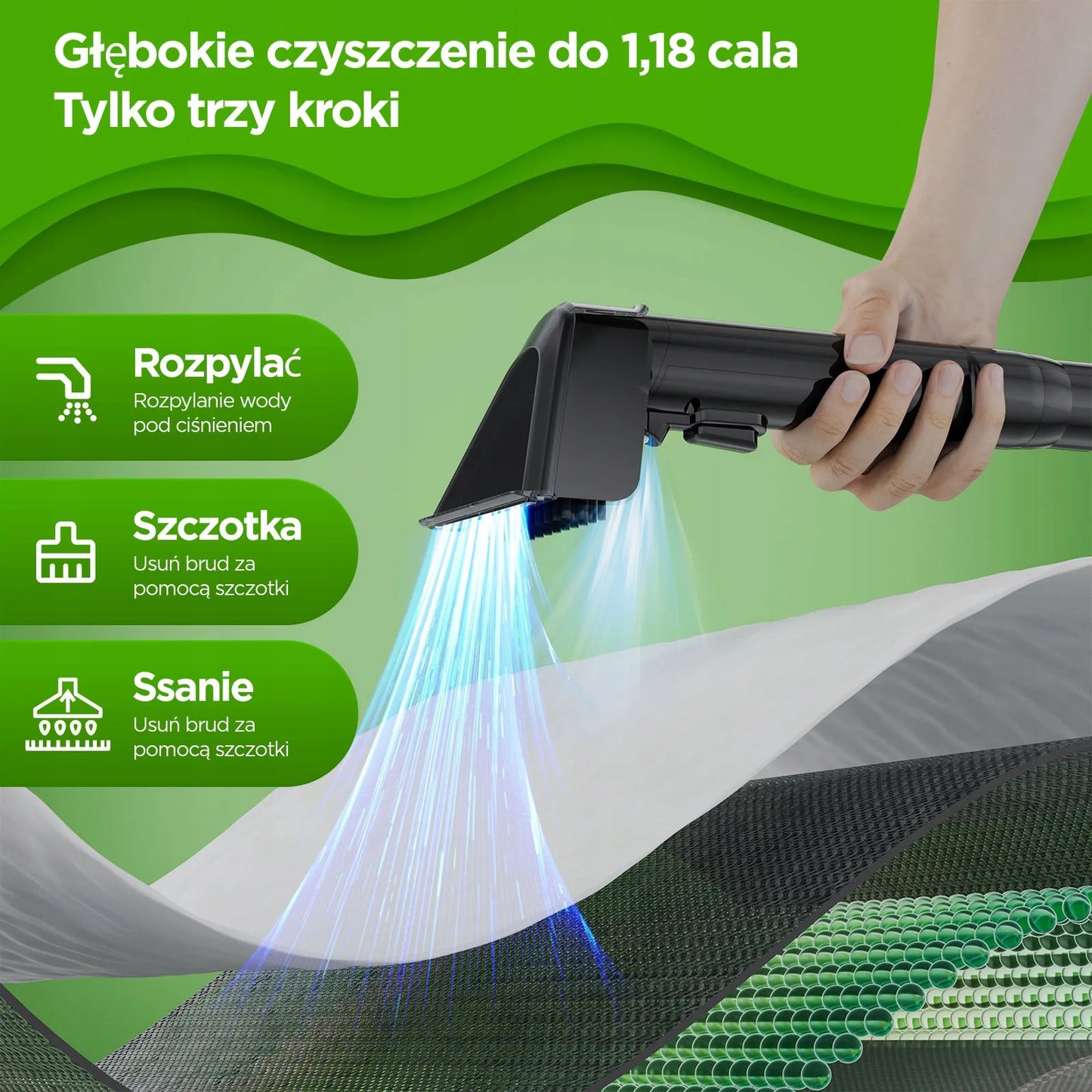 Galingas drėgno ir sauso valymo siurblys kilimams bei sofoms 500W HDeye