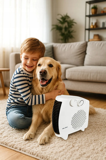 Galingas elektrinis termoventiliatorius „BLOW FH-A11“, 2000 W, su termostatu