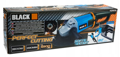 Galingas kampinis šlifuoklis Black 230mm, besisukanti rankena, 3500W