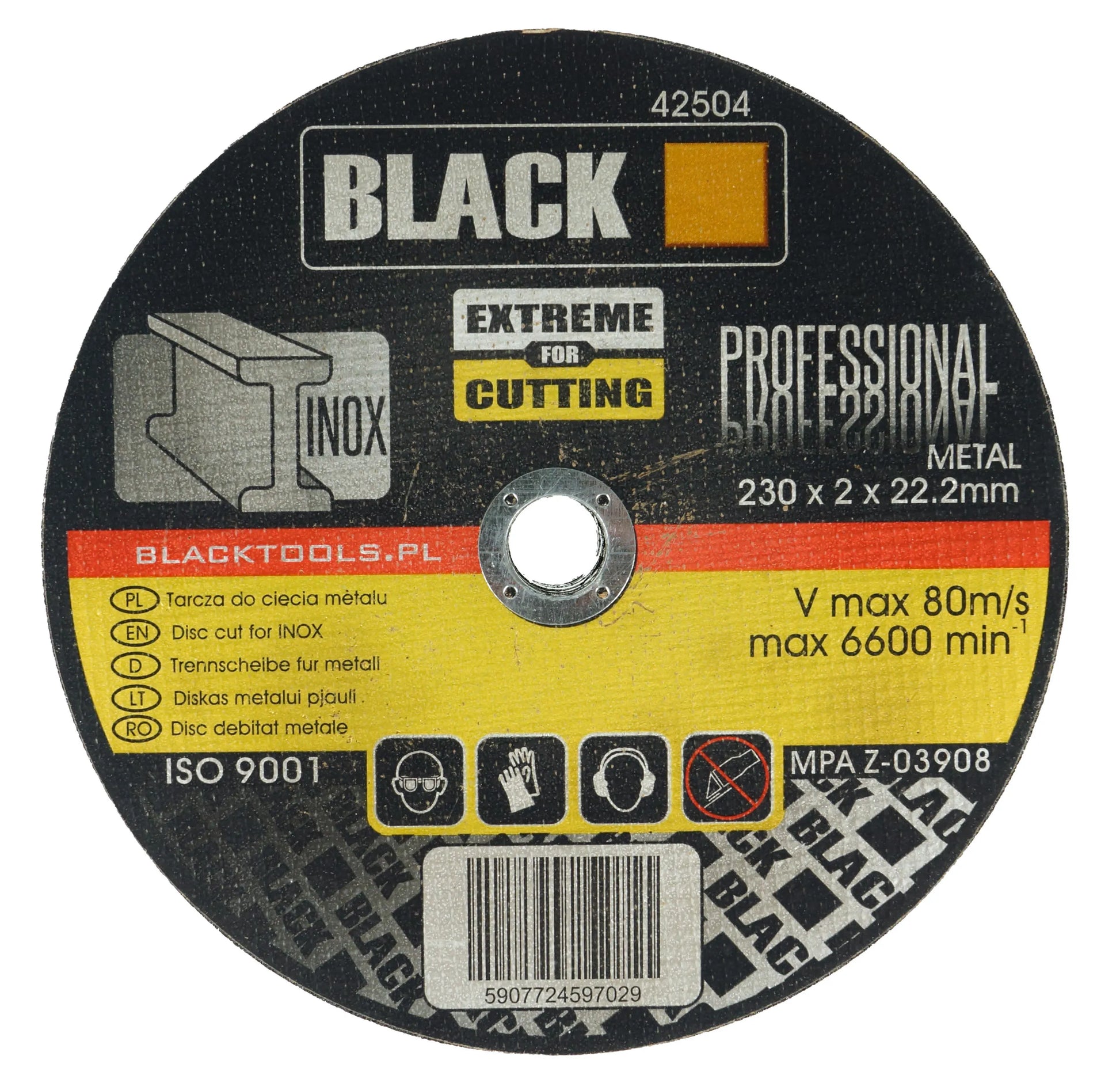 Galingas kampinis šlifuoklis Black 230mm, besisukanti rankena, 3500W