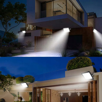 Galingas LED halogeninis prožektorius 100W su judesio ir prieblandos jutikliu 3500lm SLIM
