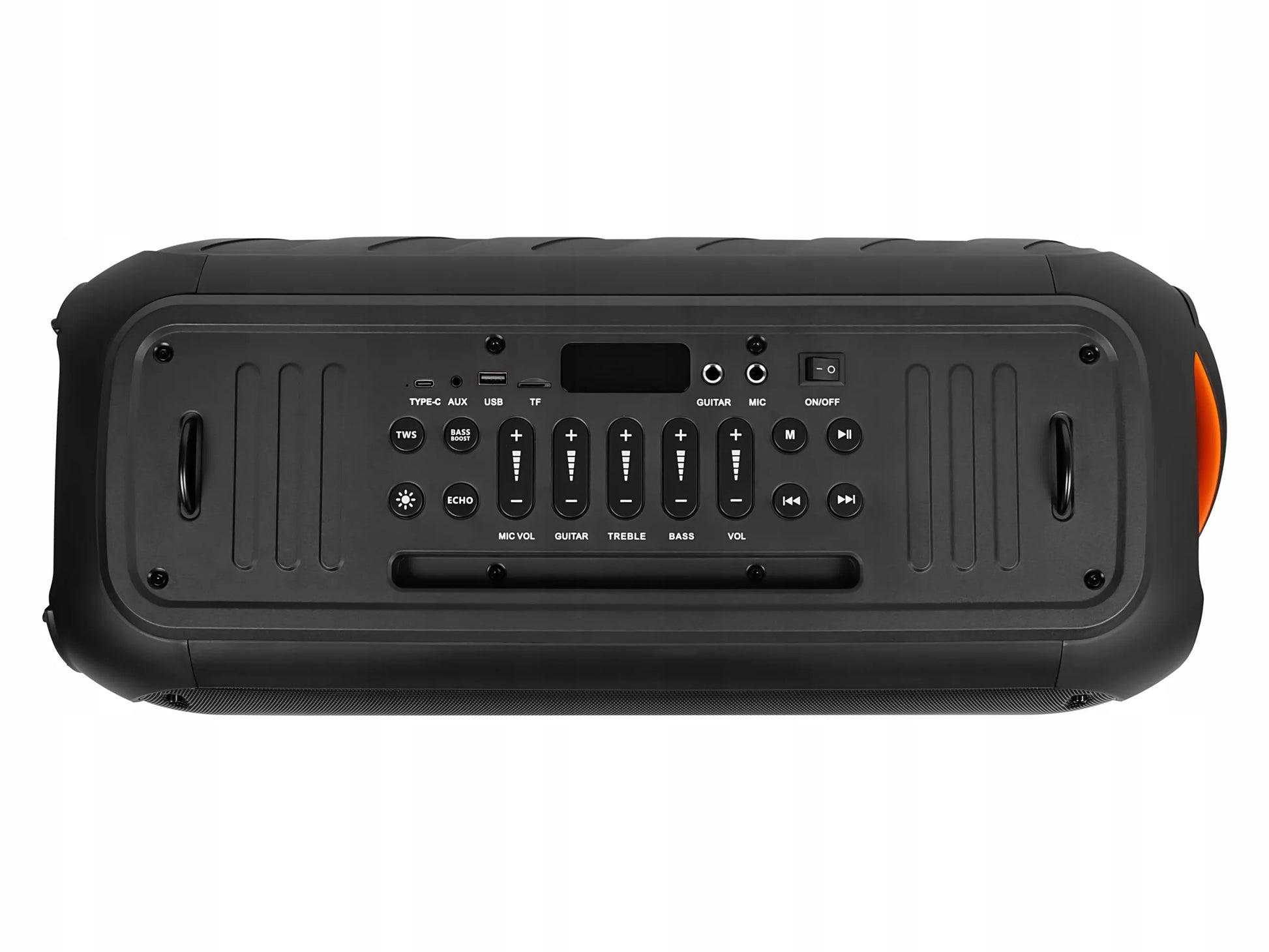 Galingas nešiojamas „Bluetooth“ garsiakalbis su mikrofonu ir pulteliu, USB, SD, karaokė