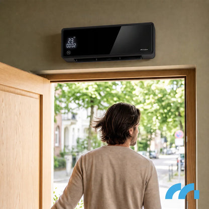 Galingas oro užuolaidos elektrinis šildytuvas, WiFi, nuotolinio valdymo pultas, laikmatis, 2000 W