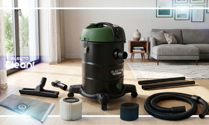 Galingas pramoninis vakuuminis siurblys Electo 3300W be maišelio su dulkių purtytimi 2in1 sausam ir šlapiam valymui