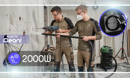 Galingas pramoninis vakuuminis siurblys Electo 3300W be maišelio su dulkių purtytimi 2in1 sausam ir šlapiam valymui